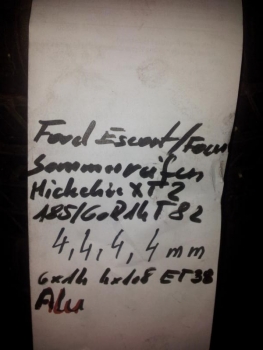 Preview: Ford Escort Sommerreifen Kompletträder Alu 185/60R14H Micheline XT2