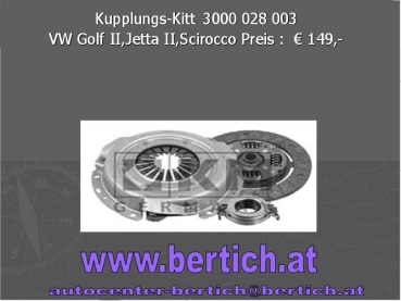 Kupplungs-Satz VW Golf II,Jetta II,Scirocco