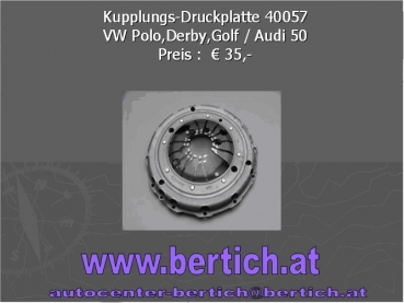 Kupplungs-Druckplatte VW Polo,Derby,Golf / Audi 50