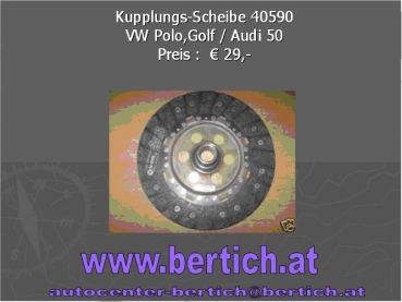 Kupplungs-Scheibe  VW Polo,Golf / Audi 50