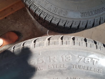 Preview: Hyundai / Toyota Corolla Sommerreifen Kompletträder 155/80R13T 73 Semperit Top Life