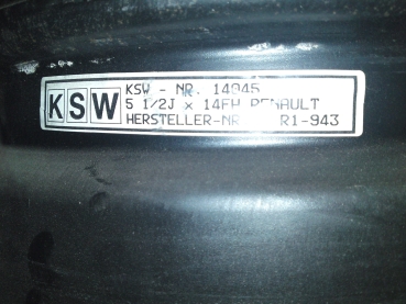 Preview: Stahlfelgen 5,5x14 4x100 ET36 Renault Clio,Megane Gebraucht