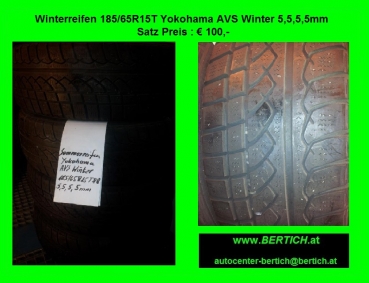 185/65R15T Winterreifen Yokohama AVS Winter 5,5,5,5mm