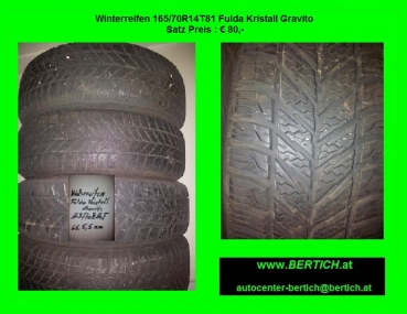 Wintererreifen Satz  175/60R14T81 Fulda Kristall Gravito
