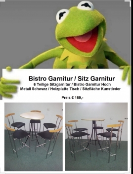 Preview: Bistro Garnitur mit 5 Stühlen Hoch Preis auf Anfrage