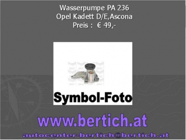 Wasserpumpe Opel Kadett D/E,Ascona