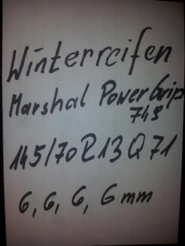 145/70R13Q71 Winterreifen Marshal Power Grip 749