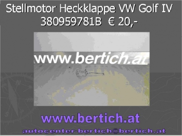 Stellmotor Heckklappe  VW Golf IV Gebraucht