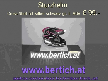 Preview: Sturz Helm / Motorradhelm Cross Shot silber blau schwarz 21F2c11-M gr.M