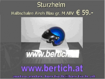 Sturz Helm / Motorradhelm Halbschalen Airoh Blau gr.M 0455558