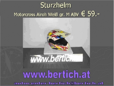 Preview: Sturz Helm / Motorradhelm Halbschalen Boeri blau rot silber 301110-S gr.S