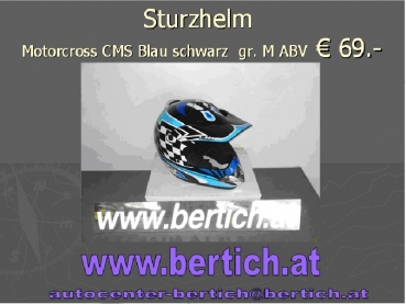 Sturz Helm / Motorradhelm Motorcross CMS Blau schwarz  gr.M 200020