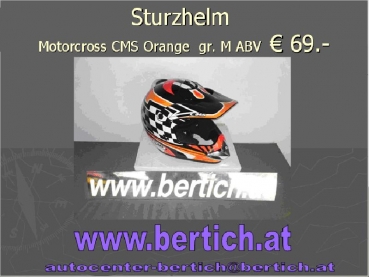 Sturz Helm / Motorradhelm Motorcross CMS Orange gr.M 200020 MOR