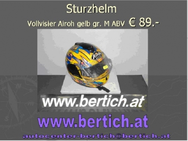 Preview: Sturz Helm / Motorradhelm Vollvisier Airoh schwarz 00148 gr.XL