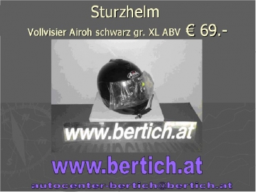 Sturz Helm / Motorradhelm Vollvisier Airoh schwarz 00148 gr.XL