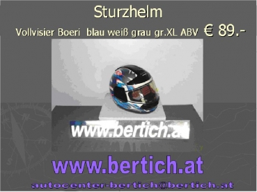 Sturz Helm / Motorradhelm Vollvisier Boeri Blau Weis Grau gr.XL 201120-xl