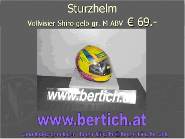 Sturz Helm / Motorradhelm Vollvisier Shiro gelb gr.M