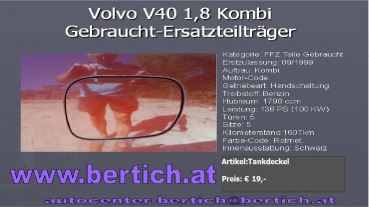 Tankdeckel  Volvo V40 Kombi 1,8