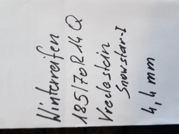 Preview: 185/70R14Q Winterreifen Vredestein Snowstar-I 4,4mm