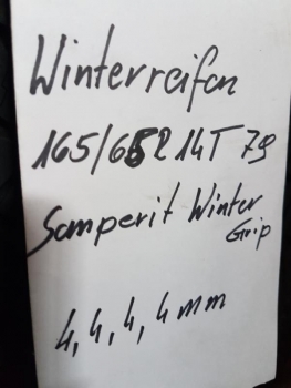Preview: 165/65R14T 79 Winterreifen Semperit Winter Grip 4,4,4,4mm