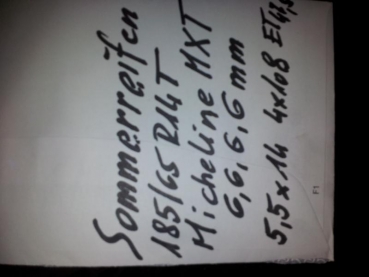 Preview: Ford Focus / Mondeo Sommerreifen Kompletträder 185/65R14T