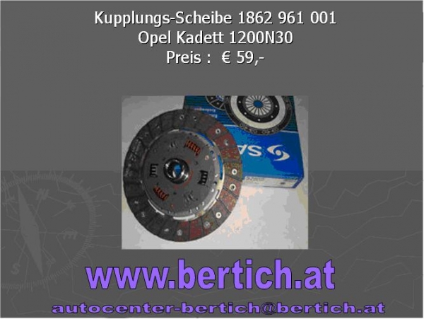 Kupplungs-Scheibe Opel Kadett 1200N30