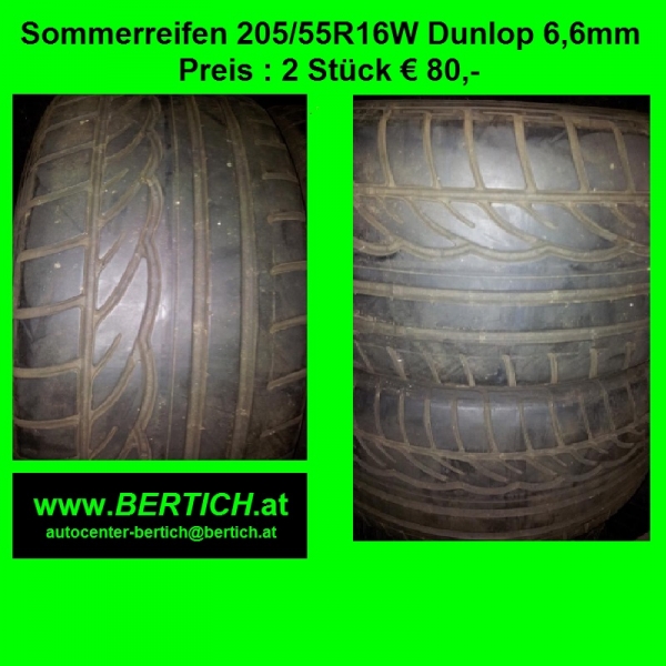 205/55R16W Sommerreifen Dunlop 6,6mm