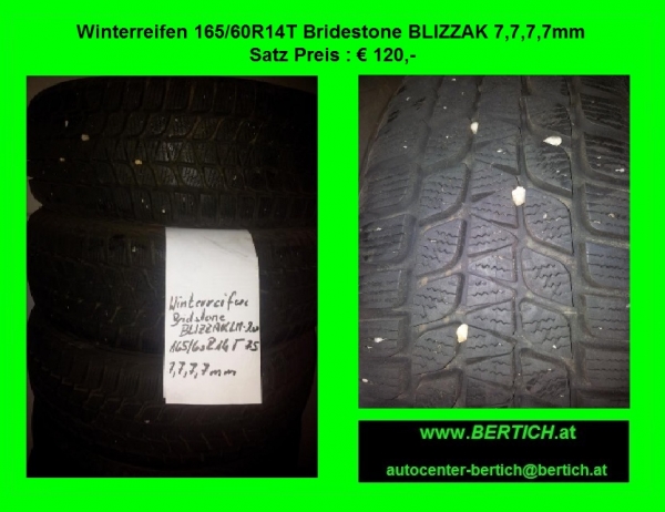 Wintererreifen 165/60R14T Bridestone BLIZZAK LM-20
