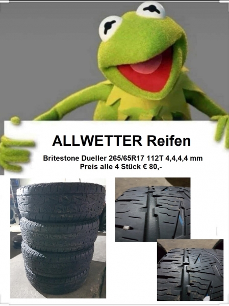 Allwetter Reifen 265 65R17 112T Brigestone Dueller