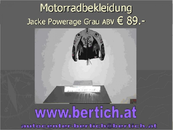 Mototrradjacke Powerage grau 400759ssw gr.S