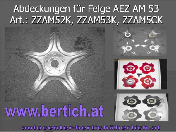 Alufelgenabdeckung Rot klein für AEZ AM53