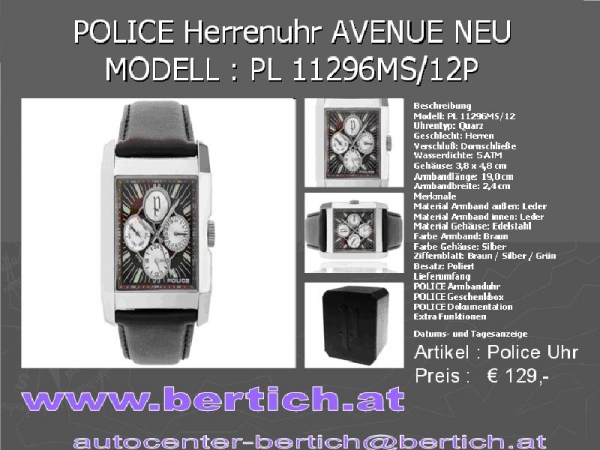Police Herren Uhr Pulse & Geschenkset Neu