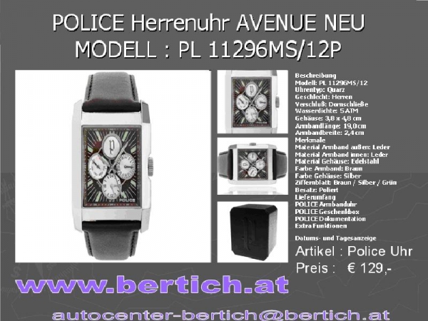 Police Herren Uhr Avenue Neu