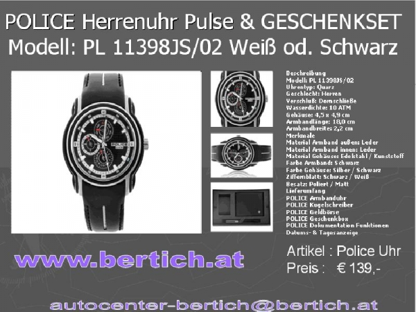 Police Herren Uhr Avenue Neu