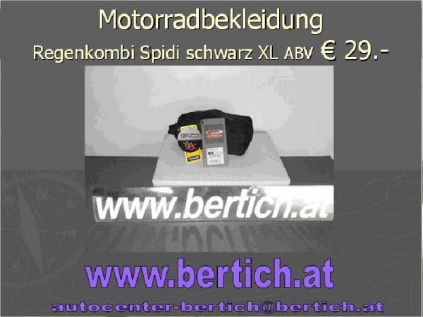 Regenkombi Spidi schwarz x35026xl XL