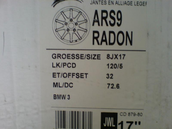Alufelgen 8x17 5x120 ET32 AEZ Radon  BMW GP
